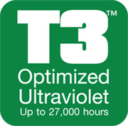 T3 optimized ultraviolet lamp