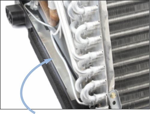 2-piece stainless steel drain pan liners for UV sensitive drain pans are easily installed